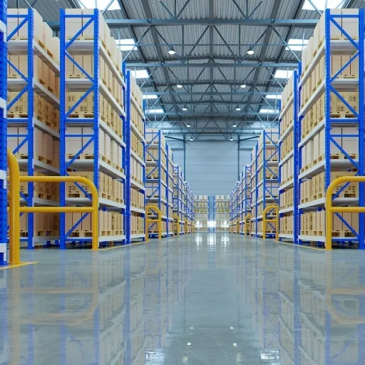 Industrial warehouse floor coating Tampa for heavy machinery and traffic