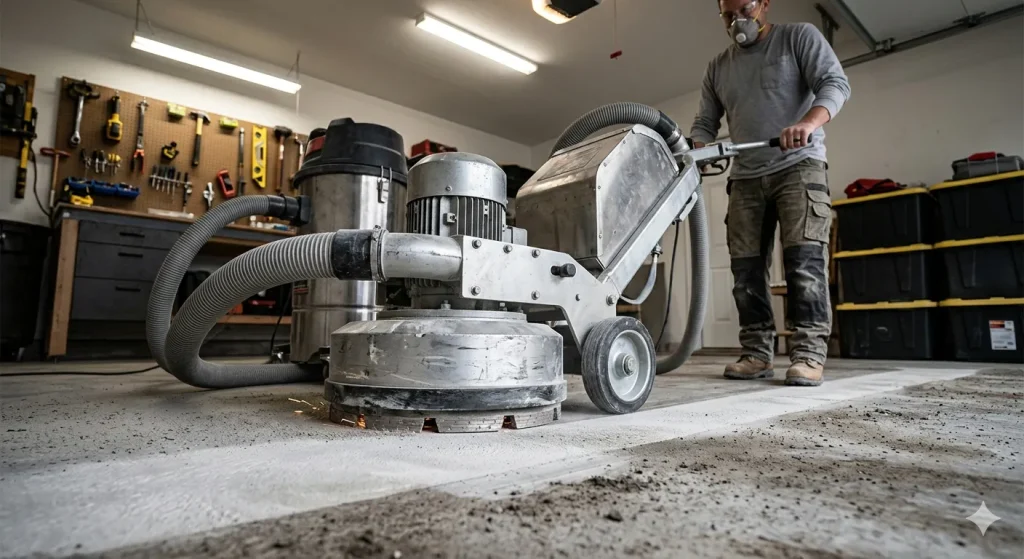 Professional diamond grinding for concrete floor prep in Tampa Bay