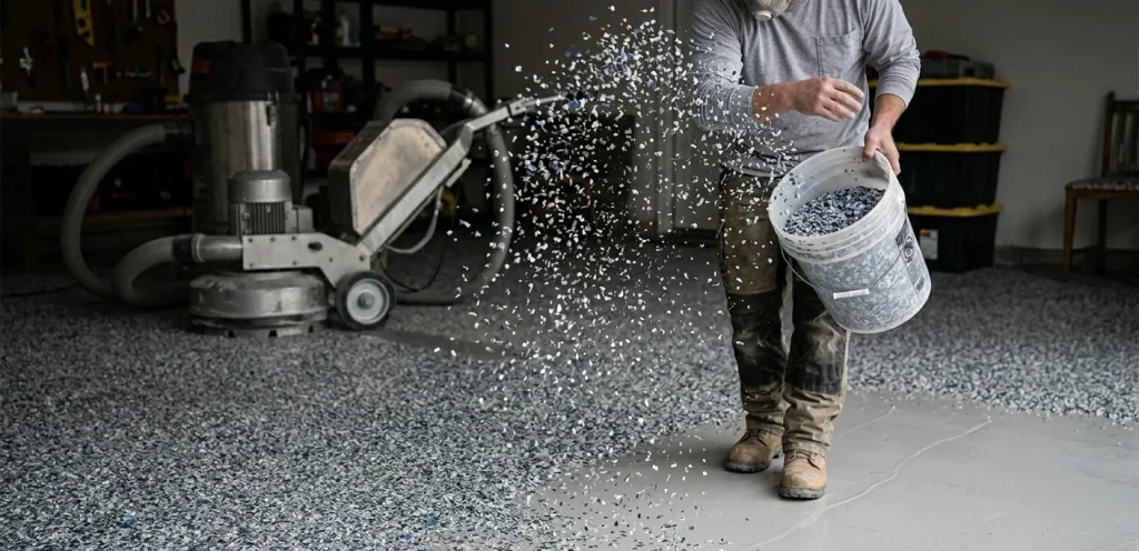 HEPA-filtered dustless concrete grinding equipment for clean installation