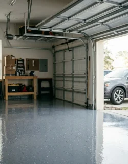 Decorative metallic epoxy alternative for Tampa commercial showrooms